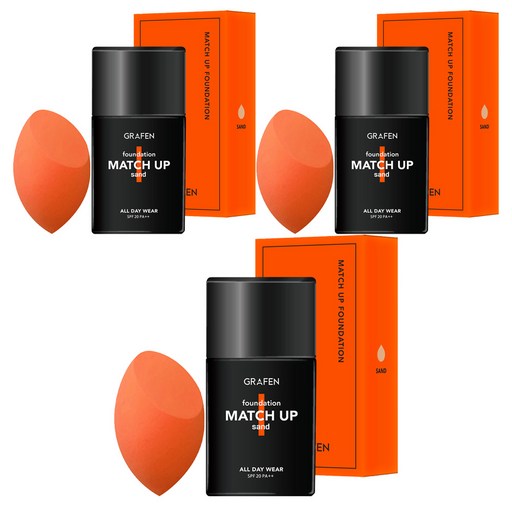 그라펜 매치업 파운데이션 40ml + 엣지 컷 퍼프