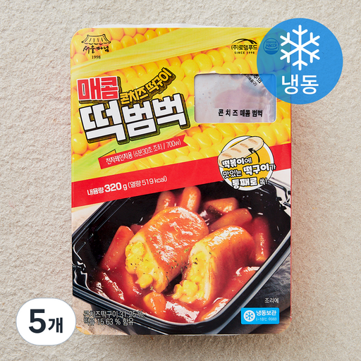 서울마님 매콤 콘치즈떡구이 떡범벅 (냉동)