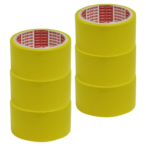 혜성테이프 칼라 마스킹테이프 종이테이프 노랑 48mm(폭) x 15M_3개입