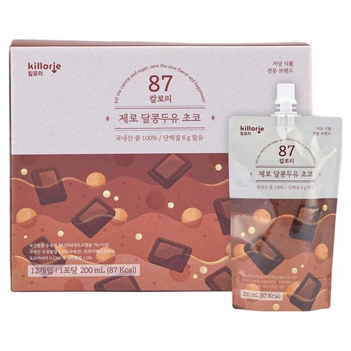 킬로리 제로 달콩 단백질 두유 초코맛
