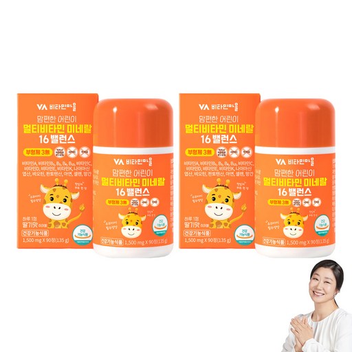 비타민마을 맘편한 어린이 멀티비타민 미네랄 16밸런스 135g