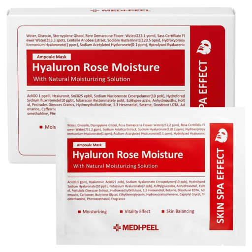 MEDIPEEL 美蒂菲 台灣公司貨 玻尿酸補水玫瑰精華面膜, 50片, 1盒