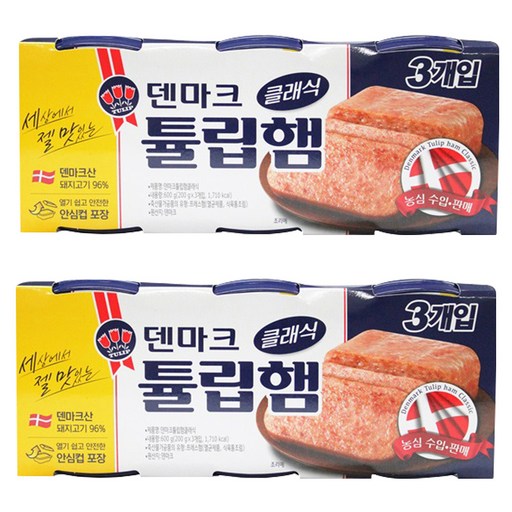 튤립푸드 덴마크 튤립햄 클래식 통조림