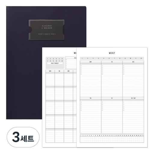 데얼스 L홀더파일 + A4 스케줄러 먼슬리 + 위클리