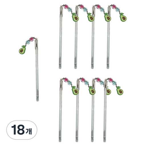 엠에스코퍼레이션 액세서리 아보카도 수성 슬림젤펜 블랙 0.5mm