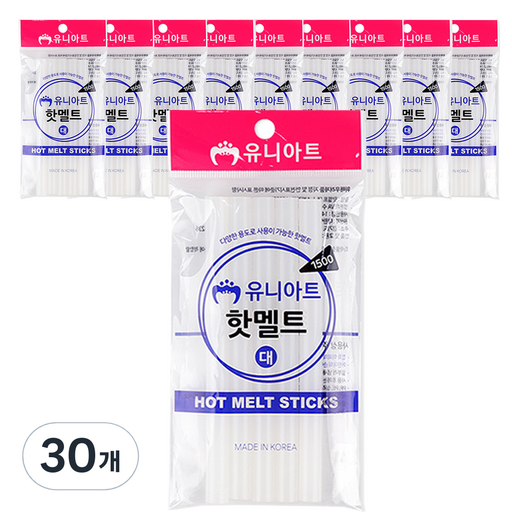 유니아트 스틱형 핫멜트 접착제 대 흰색 5p