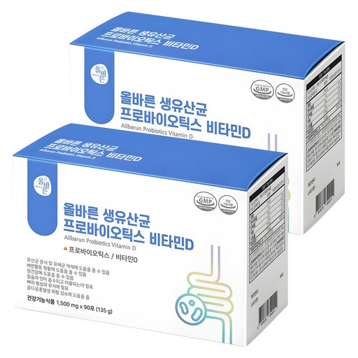 올바른건강식품 생유산균 프로바이오틱스 비타민D 90p