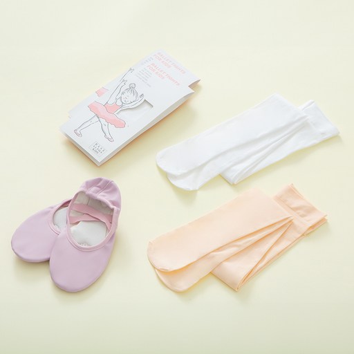 베이스알파에센셜 여아용 발레스타킹 2종 세트