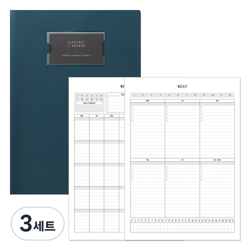 데얼스 L홀더파일 + A4 스케줄러 먼슬리 + 위클리