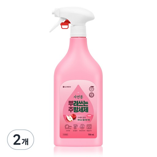 자연퐁 뿌려쓰는 주방세제 용기형 애플향
