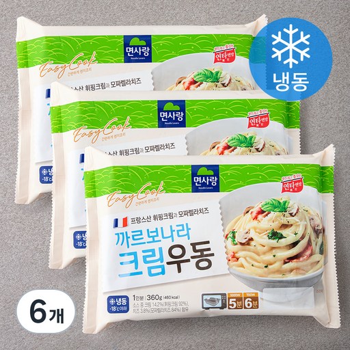 면사랑 까르보나라 크림우동 1인분 (냉동)