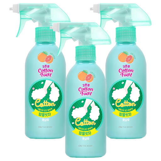 온더바디 코튼풋 발을 씻자 풋샴푸 자몽 민트향으로 상쾌한 발을 만들어보세요