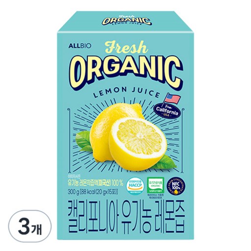 올바이오 캘리포니아 유기농 레몬즙