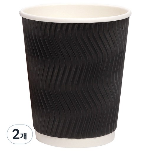 삼신상사 해피팩 단열 웨이브 한결 종이컵 블랙 240ml