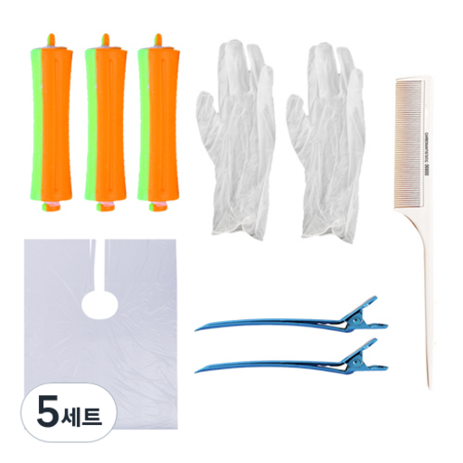 HG-50 셀프파마 시스루뱅 처피뱅 원터치롯드 대 앞머리 파마 세트