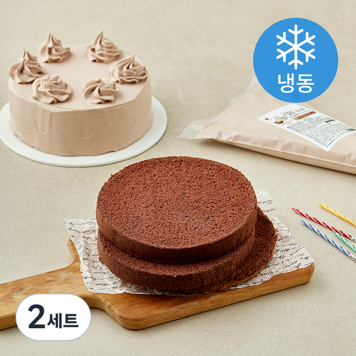 장가네제과 초코 생크림 케이크 만들기 키트 310g (냉동)