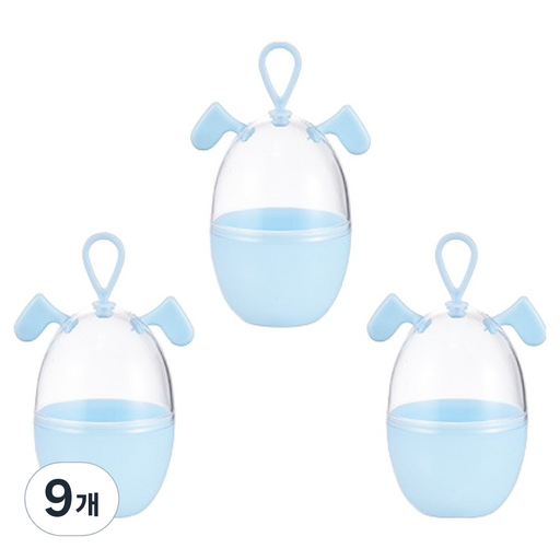 리빙플로우 귀여운 말랑귀 동물 퍼프 보관 케이스