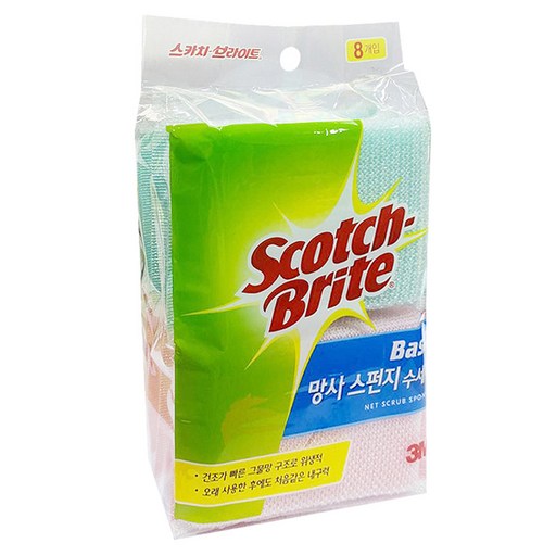 스카치브라이트 3M 베이직 망사 스펀지 수세미