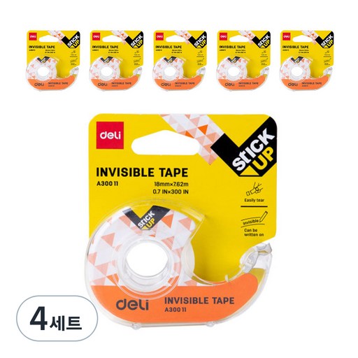 델리 크림 테이프 18mm + 디스펜서 6개입 EA30011