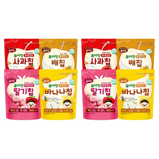 퓨어잇 내이브로 동결건조 과일칩 4종 세트
