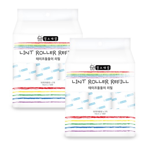 청소대장 테이프 클리너 리필 3p 랜덤발송