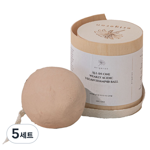 에리제론 올인원 약산성 뷰티볼 샴푸바 핑크클레이 120g + 자작나무 패키지