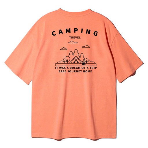 앨빈클로 남녀공용 캠핑 아트웍 오버핏 반팔 티셔츠 AST3694