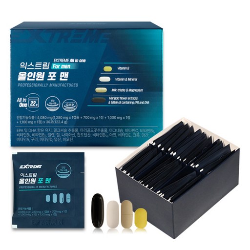익스트림 정품 올인원 포 맨 멀티비타민
