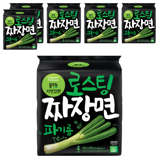 풀무원 로스팅 짜장 파기름 라면 105g