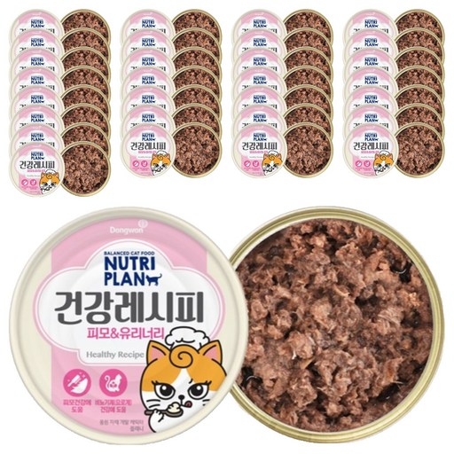 동원뉴트리플랜 고양이 건강 레시피 피모 간식캔