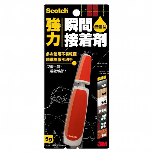 3M Scotch 強力瞬間接著劑 液體型 #7054, 1個