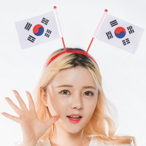 파티쇼 태극기 머리띠 깃발