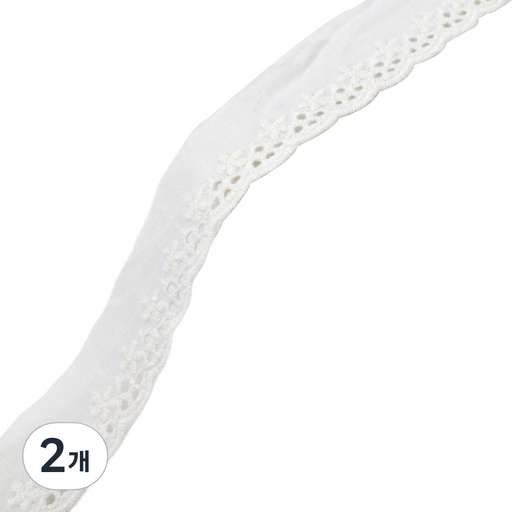 아이엔피 파인코튼 리본 면 자수 레이스 2.7 x 270 cm