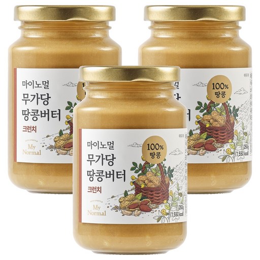 마이노멀 무가당 땅콩버터 100% 크런치