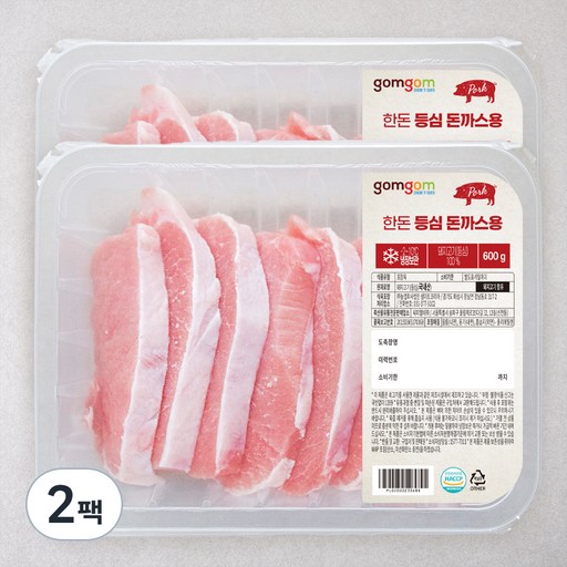 곰곰 한돈 등심 돈까스용 (냉장)