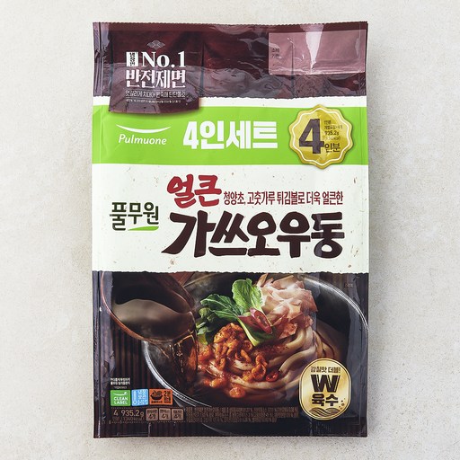 풀무원 얼큰가쓰오 우동 4인분