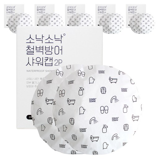 소낙소낙 철벽방어 샤워캡 26 x 26 x 0.5 cm
