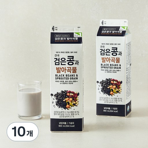 건국유업 검은콩과 발아곡물 우유