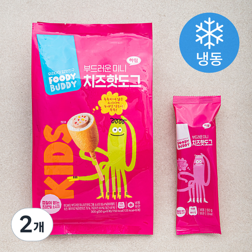 푸디버디 부드러운 미니 치즈 핫도그 (냉동)