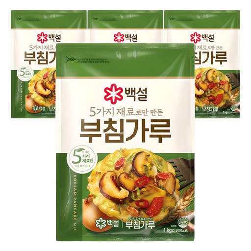 백설 5가지 재료로만 만든 부침가루