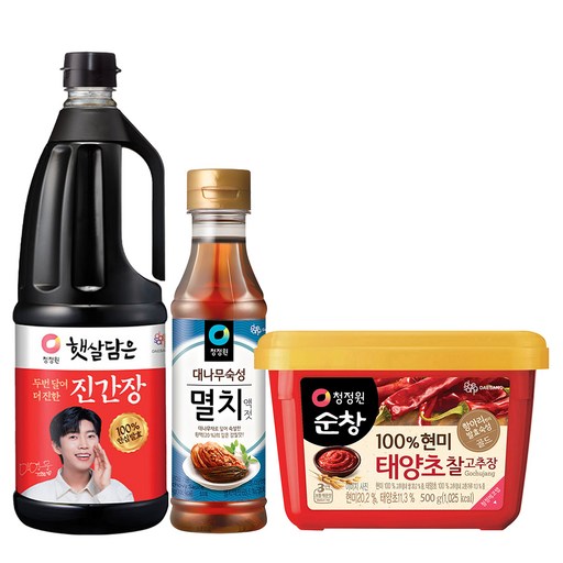 햇살담은 두번 달여 더 진한 진간장 1.7L + 멸치액젓 500g + 찰고추장 500g
