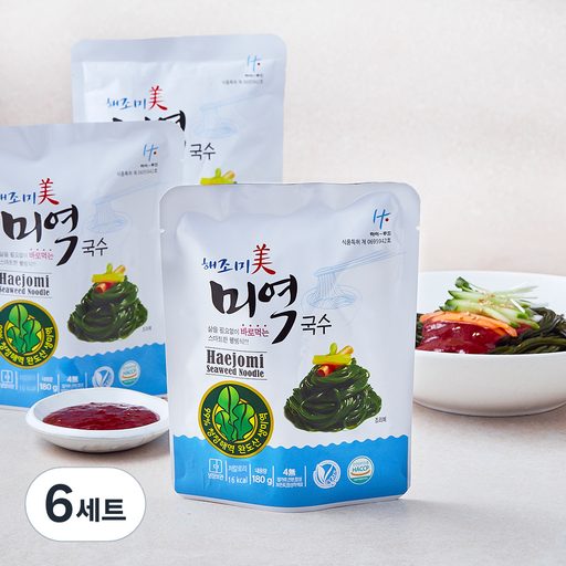 하이푸드 해조미 미역국수 180g + 비빔소스 60g 세트