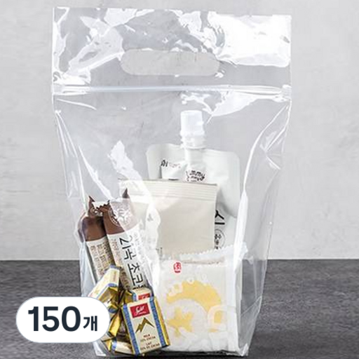 혜림봉투 PE손잡이 지퍼백 스탠드형 25cm x (6 + 30 + M4 cm)
