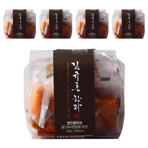 명인 김규흔한과 페스츄리형 명인꿀약과 띠지형