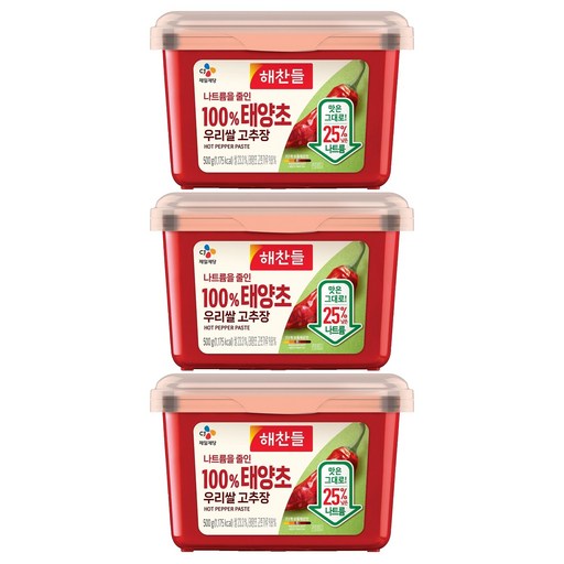 해찬들 나트륨을 줄인 100% 우리쌀 고추장