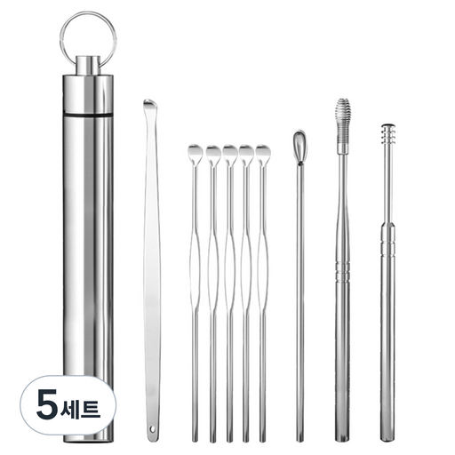 안이네 프리미엄 귀파는 도사 휴대용 9p 세트 실버