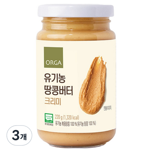 올가홀푸드 유기농 땅콩버터 크리미