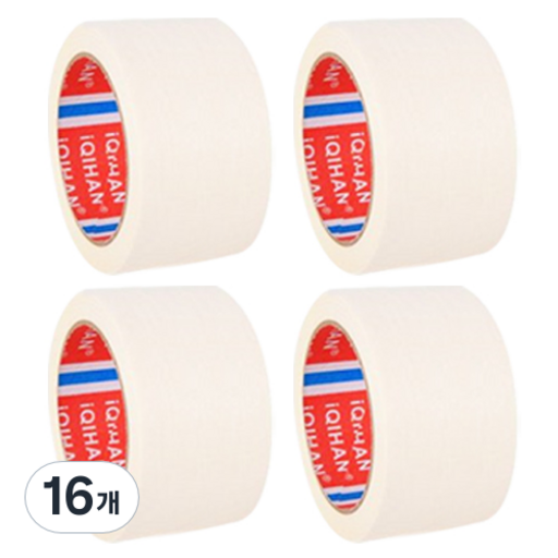 iQIHAN 칼라 마스킹 테이프 흰색 50 mm x 20 m