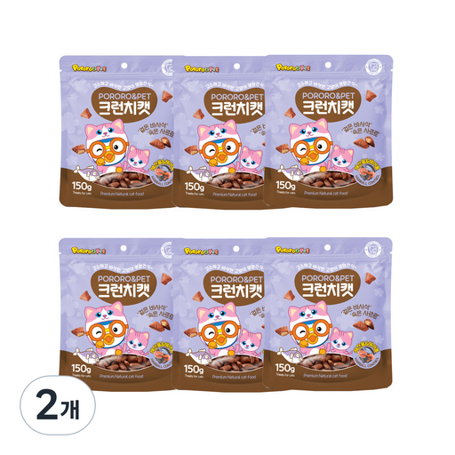 뽀로로펫 고양이 간식 크런치캣 150g x 6p