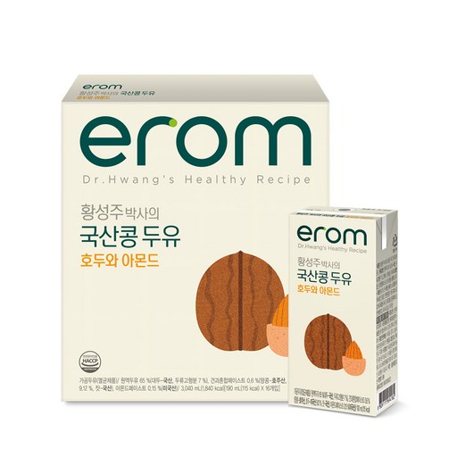 이롬 황성주 박사의 국산콩 두유 호두와 아몬드